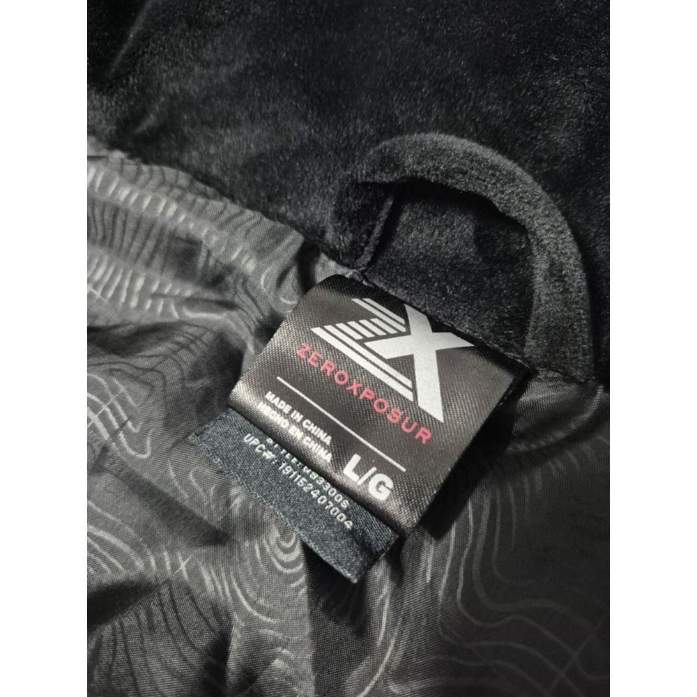 Women's ZEROXPOSUR Black Puffer Faux Suede Soft Zip Up Vest L - Picture 6 of 10